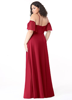 Azazie Sue Bridesmaid Dresses Scarlet A-Line Off the Shoulder Chiffon Convertible Dress image10