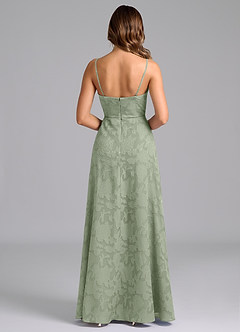 Azazie Wren Bridesmaid Dresses Agave A-Line Strapless Floral Burnout Dress image6