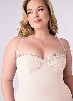 Barbie ♥ Azazie 신부 들러리 드레스 쉬스 쉬폰 발목 길이 드레스 image10