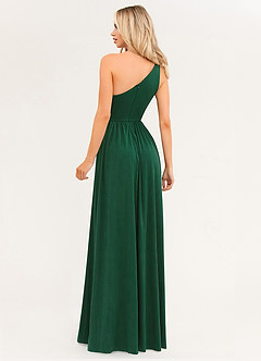 On The Guest List Dark Emerald One-Shoulder Maxi Dress image2