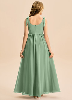 Azazie Delia Junior Abito A-Line in Chiffon Fiocco Matcha image6