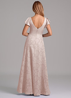 Azazie Omari Robes de demoiselle d'honneur Robe Trapèze en Blumen-Burnout Plissée Rose Pâle image7