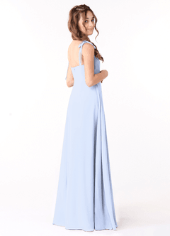 Azazie Rosey Junior Ice A-Line Sweetheart Neckline Chiffon Dress image2