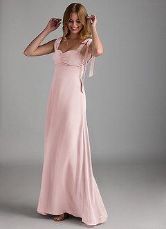 Azazie Lizet Bridesmaid Dresses Blushing Pink A-Line Sweetheart Neckline Chiffon Dress image1