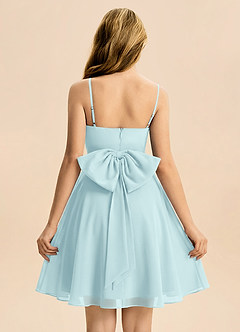 Azazie Bear Junior Sea Glass A-Line Pleated Chiffon Dress image2