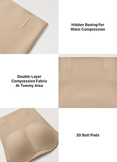 front Majtki modelujące bezszwowe z wkładką 3D Butt-Padding (modelujące brzuch i podnoszące pośladki)