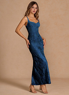 Vestido Azul Marino Oscuro Largo Odette image3