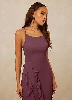 Christian Siriano Bridal for Azazie 1006 Bridesmaid Dresses Sangria Mermaid Ruched Chiffon Dress image6