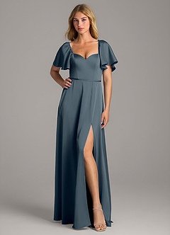 Azazie Chloe Bridesmaid Dresses Twilight A-Line Sweetheart Neckline Stretch Satin Dress image1