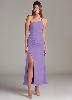 Azazie Eren Bridesmaid Dresses Tahiti Mermaid One Shoulder Chiffon Dress image3