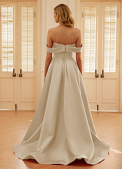 Seraphinaie Champagne A-line Prom Dress image8