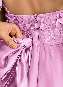 Azazie Tweety Abiti da Ragazza di Fiori Abito A-Line in Tulle Pizzo Rosa Confetto image8