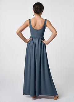 Azazie Keyla Junior Neptune A-Line Pleated Chiffon Dress image2