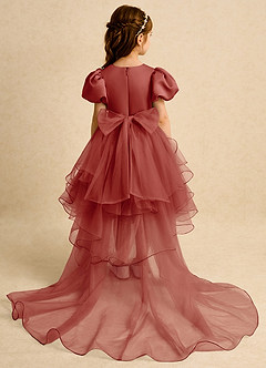 Azazie Cocoa vestidos de niña de las flores Vestido de Terracota de Tul de Princesa con Plisado image7