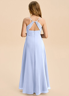 Azazie Gia Junior A-Linie Plissee Chiffon Kleid Eis image2