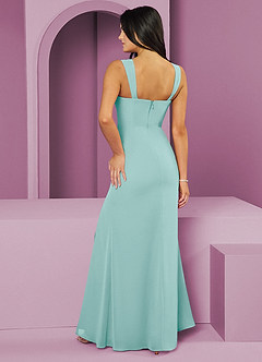 Barbie ♥ Azazie Bridesmaid Dresses Aqua Mermaid Pleated Chiffon Dress image7