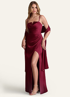 Azazie Xale De Cetim Elástico De Cor Correspondente