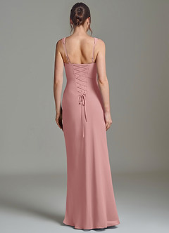 Azazie Niamh Bridesmaid Dresses Dusty Rose Mermaid Corset Chiffon Dress image2