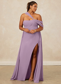 Christian Siriano Bridal for Azazie 1014 Bridesmaid Dresses Wisteria A-Line Off the Shoulder Chiffon Dress image13