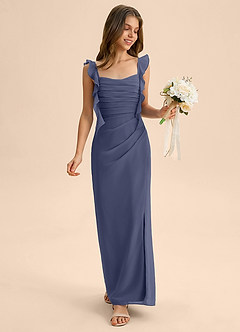 Azazie Jessamine Junior Klä av Sjöjungfru i Chiffong Älskling Halsringning image3