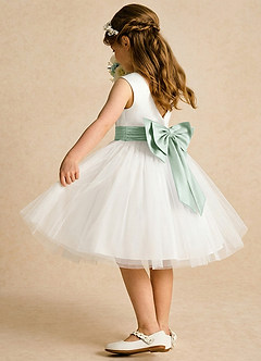 Azazie Sosie Flower Girl Klänningar Klä A-Line i Tyll Plisserad image4