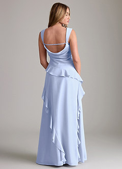 Azazie Sloane Bridesmaid Dresses Ice A-Line Sweetheart Neckline Chiffon Dress image2