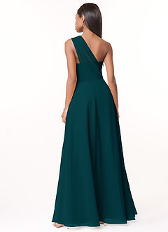 Azazie Ashley Brautjungfernkleider A-Linie Gestreift Chiffon Kleid Kiefer image2