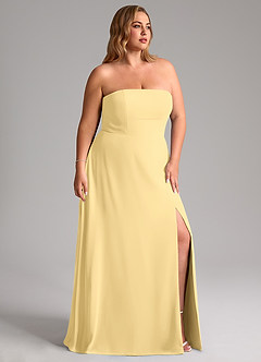 Azazie Wren Bridesmaid Dresses Butter A-Line Side Slit Chiffon Convertible Dress image11