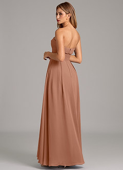 Azazie Lucienne Abiti da Damigella Abito Convertibile A-Line in Chiffon Senza Cinturino Bronzo image2