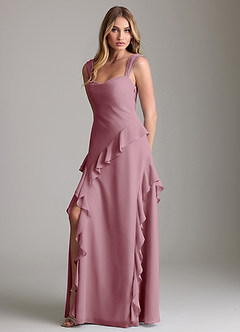 Azazie Sloane Bridesmaid Dresses Vintage Mauve A-Line Sweetheart Neckline Chiffon Dress image1