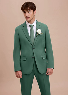 front Ethan Eucalyptus Refined Weave Suit Jacket