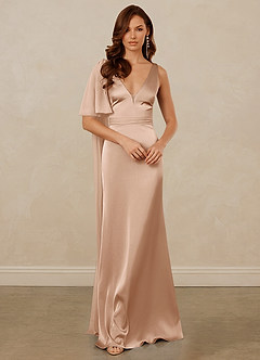 Christian Siriano Bridal for Azazie 1011 Bridesmaid Dresses English Rose Mermaid Bow Stretch Satin Dress image3