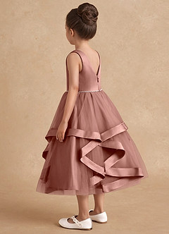 Azazie Posy Flower Girl Dresses Cedar Rose A-Line Beaded Tulle Dress image2