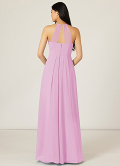 Azazie Sarah Brautjungfernkleider Empire Plissee Chiffon Kleid Bonbonrosa image2