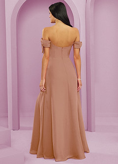 Barbie ♥ Azazie Bridesmaid Dresses Champagne Rose A-Line Off the Shoulder Chiffon Convertible Dress image2