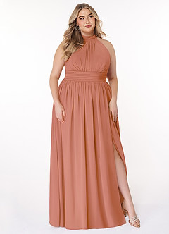 Azazie Iman Abiti da Damigella Abito A-Line in Chiffon A-Line con Increspature Più Tagliato image11