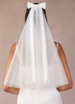front Bow Split Elbow Length Veil