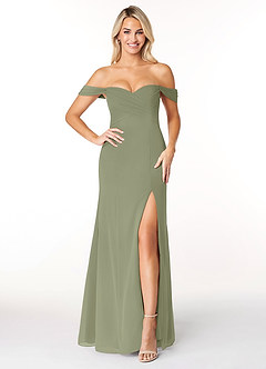 Azazie Joretta Bridesmaid Dresses Pistachio A-Line Sweetheart Neckline Chiffon Convertible Dress image1