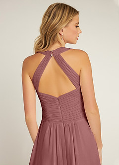 Azazie Claudia Bridesmaid Dresses Desert Rose A-Line Sweetheart Neckline Chiffon Dress image6