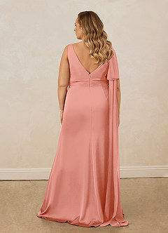 Christian Siriano Bridal for Azazie 1011 Bridesmaid Dresses Coral Mermaid Bow Stretch Satin Dress image19