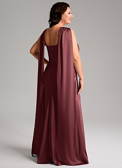 Azazie Kinsley Bridesmaid Dresses Merlot Mermaid Side Slit Stretch Satin Dress image9