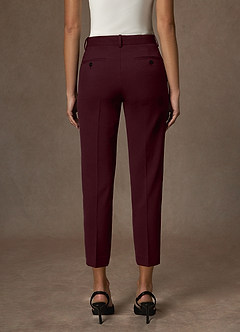 front Whitney Cabernet Gestructureerd stretch cropped broekpak