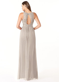 Azazie Luz Bridesmaid Dresses Frost A-Line Lace Chiffon Dress image2