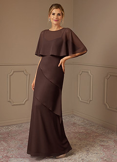 Azazie Bowie vestidos de madre de la novia Vestido de Ganache de Gasa de Corte en A image1