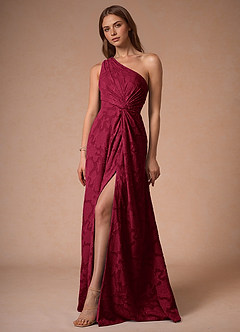 Hermosa Merlot One Shoulder Maxi Dress image4