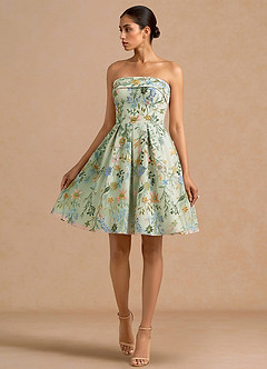 Evangeline Light Green Mini Dress image3