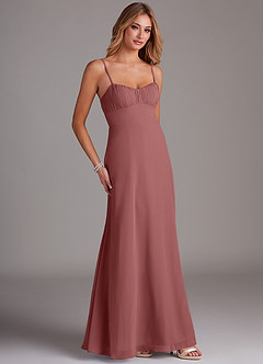 Azazie Breonna Bridesmaid Dresses Amethyst A-Line Sweetheart Neckline Chiffon Dress image4