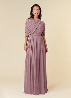 Azazie Olena Mother of the Bride Dresses Dusty Rose A-Line Sequins Chiffon Dress image1