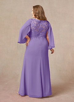 Azazie Perry Mother of the Bride Dresses Tahiti Mermaid V-Neck Lace Chiffon Dress image8