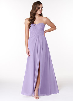 Azazie Arabella Allure Bridesmaid Dresses Lilac A-Line Sweetheart Neckline Chiffon Convertible Dress image1